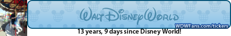 Free Disney Vacation Countdown Tickers