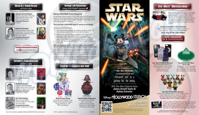 Star Wars Weekends 2013 - Guide Map Week 2 (Cover)