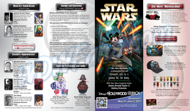 Star Wars Weekends 2013 - Guide Map Week 3 (Cover)