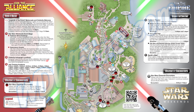 Star Wars Weekends 2013 - Guide Map Week 4 (Map)
