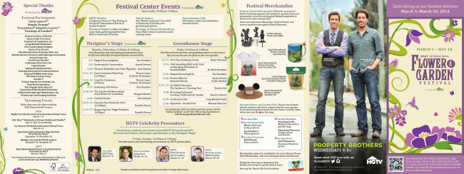 2014 Epcot International Flower and Garden Festival Guide Map - Outer