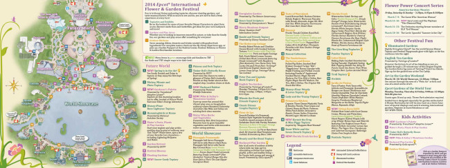 2014 Epcot International Flower and Garden Festival Guide Map - Inner