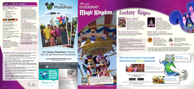 Magic Kingdom Park Map - March 2014 (Front)