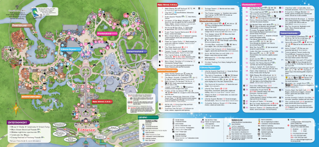 Magic Kingdom Park Map - March 2014 (Back)