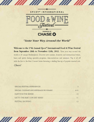 Food and Wine Festival 2012 Special Experiences