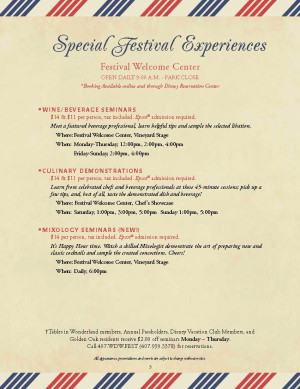 Food and Wine Festival 2012 Special Experiences