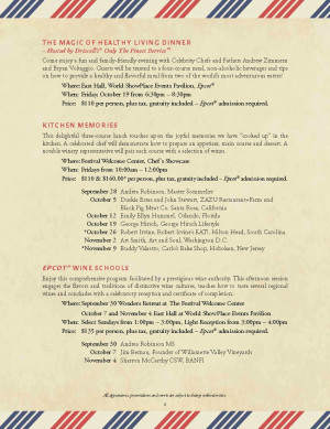 Food and Wine Festival 2012 Special Experiences