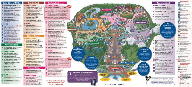2013 Magic Kingdom Park Map