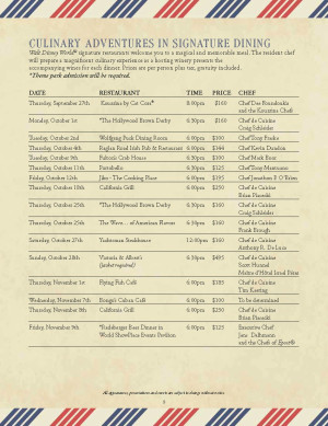 Food and Wine Festival 2012 Special Experiences