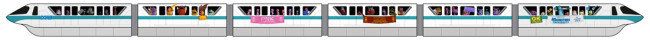 Monsters University Monorail Skin
